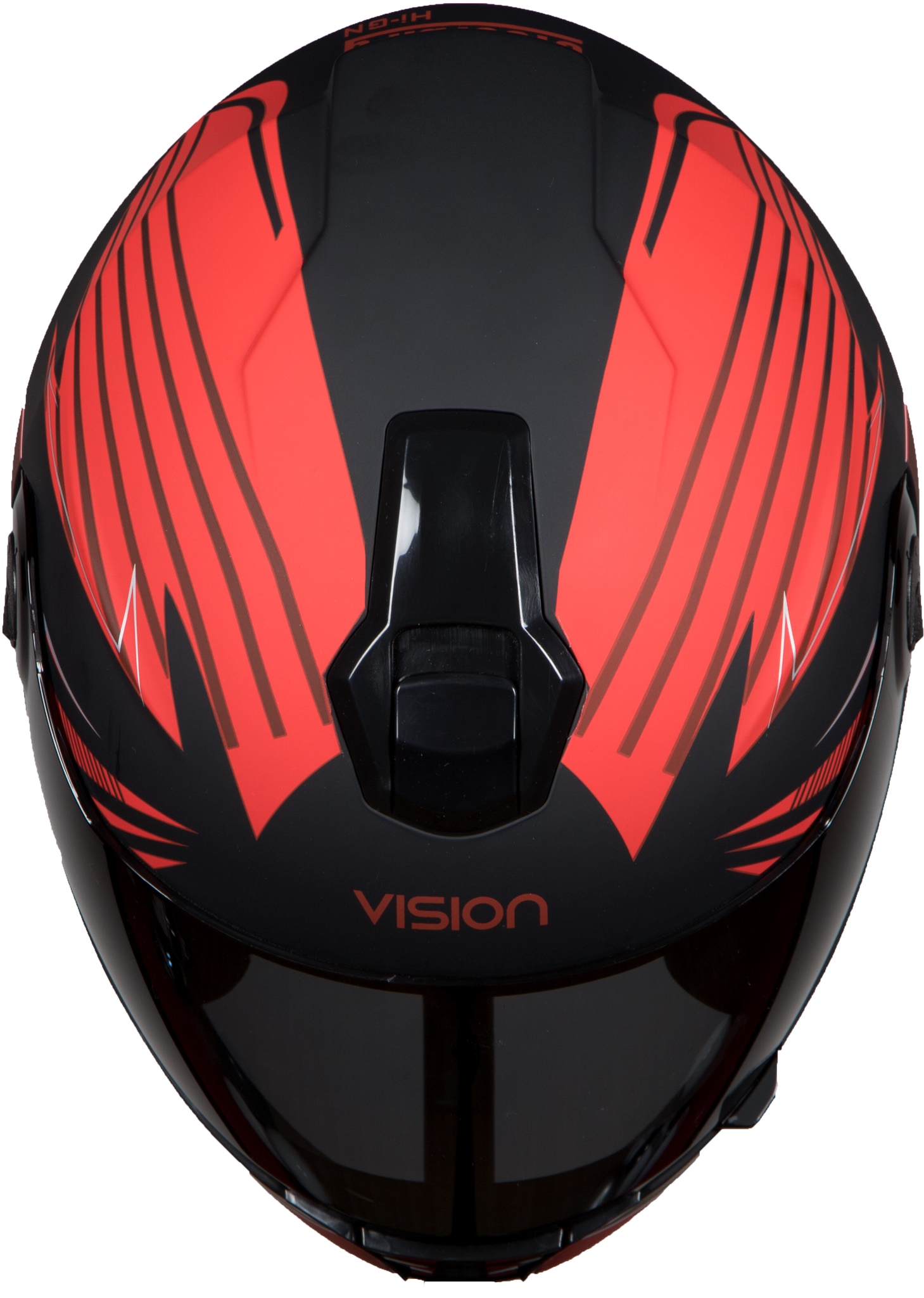 Steelbird HI-GN Men Vision Decal Attis Glossy  Black/Red ( Fitted With Clear Visor Extra Smoke Visor Free)